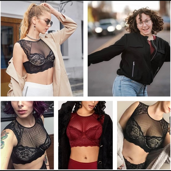 Dobreva black lace bralette top - Picture 3 of 5